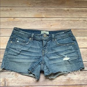 Aeropostale Junior Girl Distressed Denim Shorts